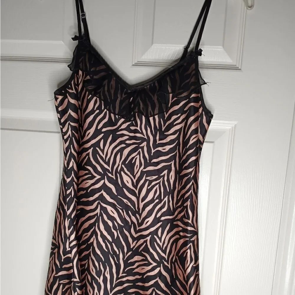 Vintage Kathryn S 1990s Floral Elegant Silky Satin Mini Slip Dress Nightie